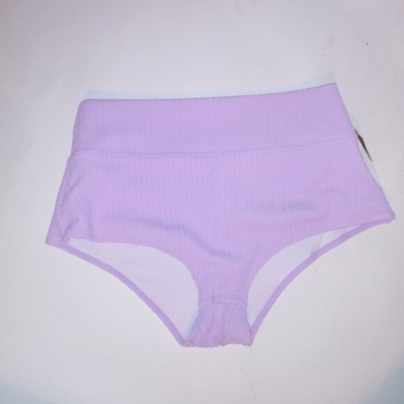 Victoria Secret PINK Swim Bikini Bottom XL Light Purple Cheeky Shortie Smocked R - Picture 1 of 5